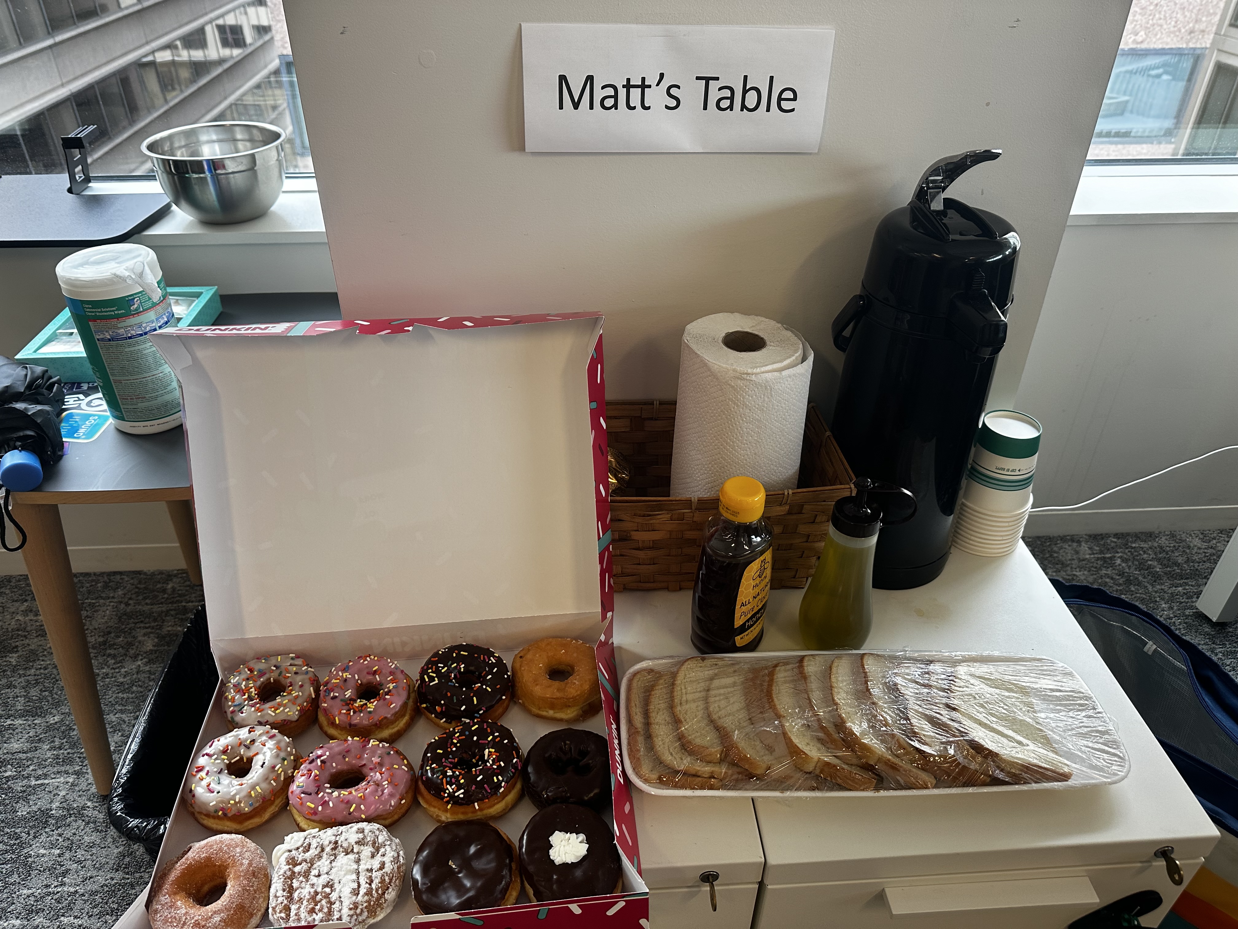 Donuts on Matt's Table